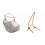 LA SIESTA - Chaise-Hamac Comfort DOMINGO Almond (Outdoor) + Support bois Universel CALMA Nature pour hamac chaise