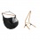 LA SIESTA - Chaise-Hamac Comfort HABANA Onyx en coton bio + Support bois Universel CALMA Nature pour hamac chaise
