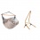 LA SIESTA - Chaise-Hamac Comfort HABANA Zebra en coton bio + Support bois Universel CALMA Nature pour hamac chaise