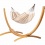 MODESTA Hamac Kingsize en coton Bio Nougat + Support Elipso Kinzsize