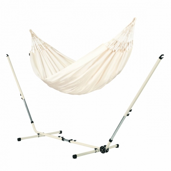 Hamac  double Brisa Vanilla (Outdoor) + Support pour Hamacs MEDITERRANEO