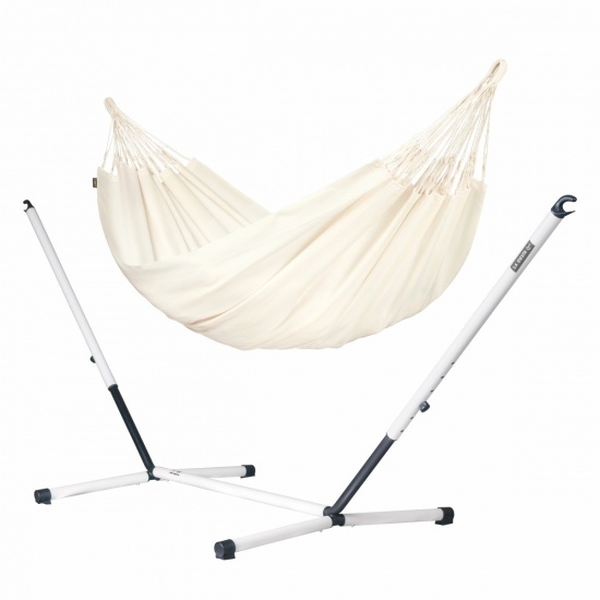 Hamac  Familial  Brisa Vanilla (Outdoor) + Support pour Hamacs Familiaux NAUTICO