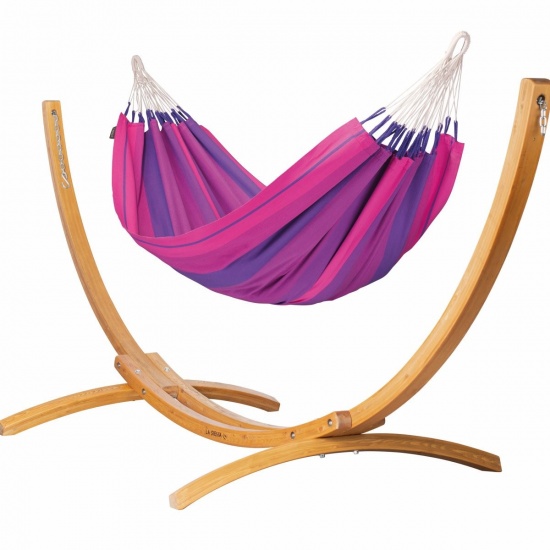 Hamac Simple Orquidea Purple (Coton) + Support Simple Elipso