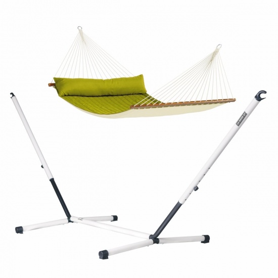 Hamac  barres kingsize Alabama Avocado avec support familial NAUTICO