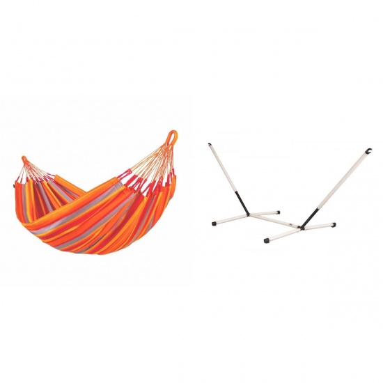 LA SIESTA - BRISA Hamac Simple Toucan (Outdoor) + Support Rglable pour hamac simple Nautico