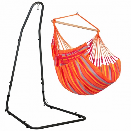 Chaise Hamac Domingo Comfort Toucan + Support Acier Mditerraneo