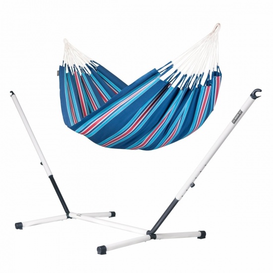 LA SIESTA - Currambera Blueberry - Hamac double avec support double NAUTICO