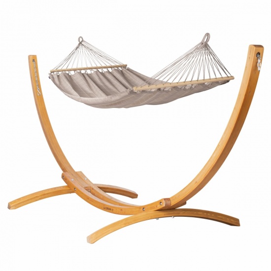 Hamac  barre Double Alisio Almond (Outdoor) + support Double Elipso