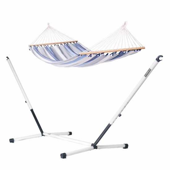 Hamac  barre Double Alisio Sea Salt (Outdoor) + support Double Nautico