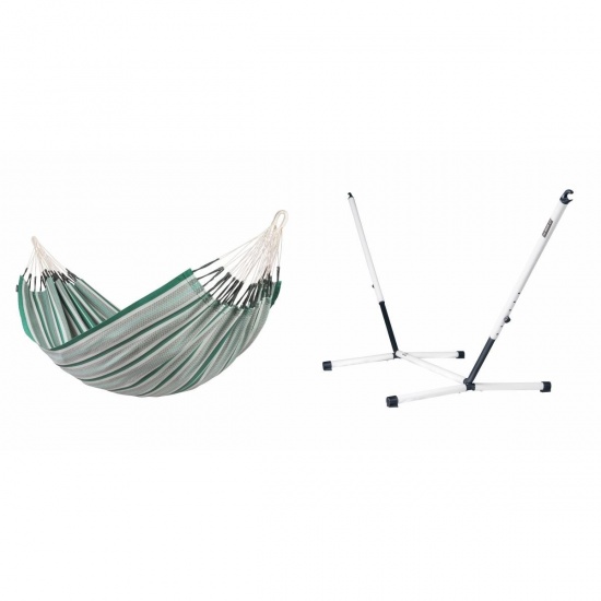 MODESTA Hamac Double en Coton Bio Agave + Support Double Nautico
