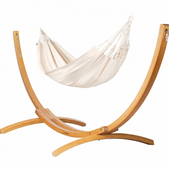 MODESTA Hamac Kingsize en coton Bio Latte + Support Elipso Kinzsize