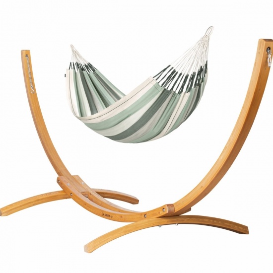 MODESTA Hamac Kingsize en coton Bio Olive + Support Elipso Kinzsize