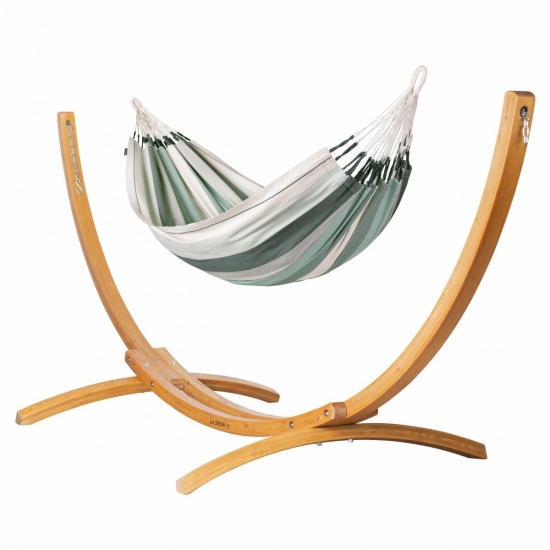 MODESTA Hamac Simple en Coton Bio Olive + Support Elipso Simple