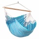 LA SIESTA - Chaise-Hamac Comfort HABANA Azure en coton bio + Support bois Universel CALMA Nature pour hamac chaise