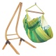 LA SIESTA - Chaise-Hamac Comfort HABANA Jungle en coton bio + Support bois Universel CALMA Nature pour hamac chaise