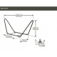 Set CHILLOUNGE Beach : hamac  barre Simple avec Support en acier
