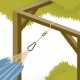LA SIESTA - Practico Fixation pour hamacs entre arbres et poteaux
