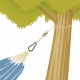 LA SIESTA - Practico Fixation pour hamacs entre arbres et poteaux