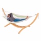 Pack CHILLOUNGE Palma Green Bay : Hamac  barres simple avec support en eucalyptus certifi FSC