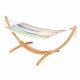 Pack CHILLOUNGE Palma Green Bay : Hamac  barres simple avec support en eucalyptus certifi FSC