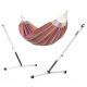 LA SIESTA - FLORA Hamac Double en coton bio Flowers + Support Rglable pour hamac double Nautico