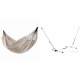 LA SIESTA - FLORA Hamac Double en coton bio Zebra + Support Rglable Mediterraneo Crme