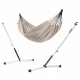 LA SIESTA - FLORA Hamac Double en coton bio Zebra + Support Rglable pour hamac double Nautico