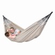 LA SIESTA - FLORA Hamac Double en coton bio Zebra + Support Rglable Mediterraneo Crme