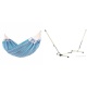 LA SIESTA - MODESTA Hamac Double en Coton Bio Azure + Support Rglable Mediterraneo Crme