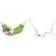 LA SIESTA - MODESTA Hamac Double en Coton Bio Jungle + Support Rglable Mediterraneo Crme