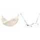 LA SIESTA - MODESTA Hamac Double en Coton Bio Latte + Support Rglable Mediterraneo Crme