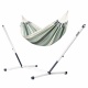 LA SIESTA - MODESTA Hamac Double en Coton Bio Olive + Support Rglable pour hamac double Nautico