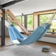 LA SIESTA - MODESTA Hamac Kingsize en Coton Bio Azure + Support Rglable pour hamac familial Nautico