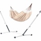 LA SIESTA - MODESTA Hamac Kingsize en coton Bio Nougat + Support Rglable pour hamac familial Nautico