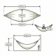 LA SIESTA - MODESTA Hamac Kingsize en coton Bio Olive + Support Rglable pour hamac familial Nautico