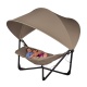 LA SIESTA - HAMAC LOUNGE XXL SERENITY TAUPE AVEC PARASOL
