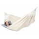 LA SIESTA - MODESTA Hamac Simple en Coton Bio Latte + Support Rglable Mediterraneo Crme