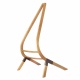 LA SIESTA - Chaise-Hamac Comfort HABANA Flamingo en coton bio + Support bois Universel CALMA Nature pour hamac chaise