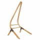 LA SIESTA - Chaise-Hamac Comfort HABANA Azure en coton bio + Support bois Universel CALMA Nature pour hamac chaise