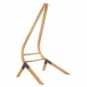 Chaise-Hamac Basic HABANA Lagoon (Coton Bio) + Support bois Universel CALMA Nature pour hamac chaise