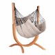 Pack Udine Organic Zebra-Chaise-hamac en coton bio avec support eucalyptus certifi FSC