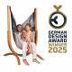 Pack Udine Organic Zebra-Chaise-hamac en coton bio avec support eucalyptus certifi FSC