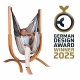 Pack Udine Organic Zebra-Chaise-hamac en coton bio avec support eucalyptus certifi FSC