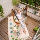 Pack Udine Organic Zebra-Chaise-hamac en coton bio avec support eucalyptus certifi FSC