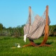 Pack Udine Outdoor Almond-Chaise-hamac en tissu Outdoor avec support eucalyptus certifi FSC