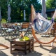 Pack Udine Outdoor Sea Salt -Chaise-hamac en tissu Outdoor avec support eucalyptus certifi FSC