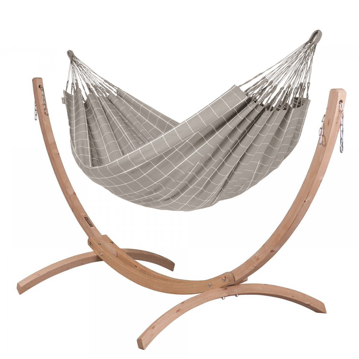 Hamac double Brisa Almond (Outdoor) + Support pour Hamacs Doubles CANOA LA  SIESTA